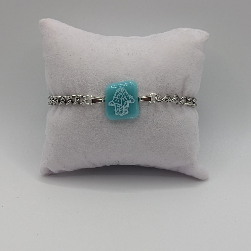 Evil Eye Hamsa Bracelet For Protection. Hand Crafted. Unisex.